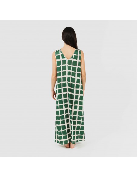 Vestito lungo canotta soft Naroa verde bottiglia vestido-largo-tirantes-soft
