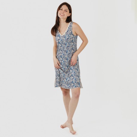 Vestito midi canotta soft Milina blu acqua