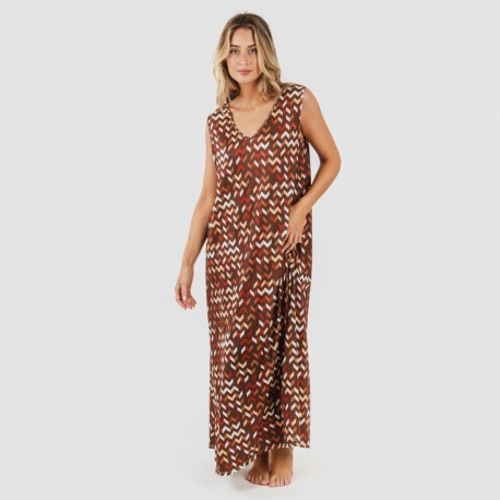 Vestito lungo canotta soft Andoni rame