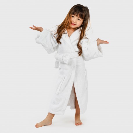 Accappatoio bianco 450gr per bambini