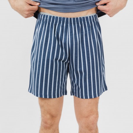 Pigiama corto cotone uomo Eliot indaco