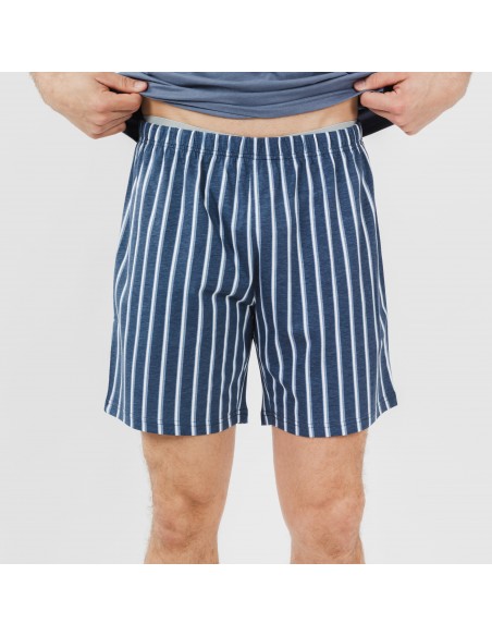 Pigiama corto cotone uomo Eliot indaco Pigiama corto cotone uomo Eliot indaco