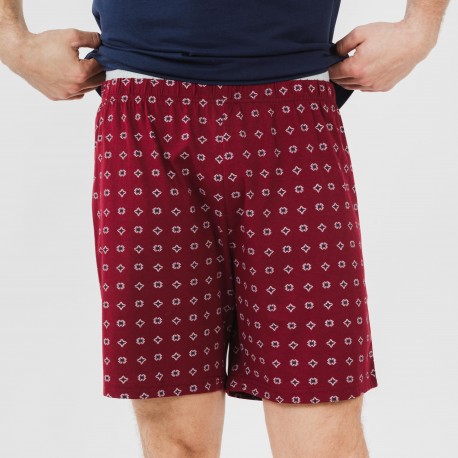 Pigiama corto cotone uomo Loui blu navy