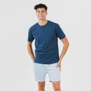 Pigiama corto cotone uomo Timon blu 2