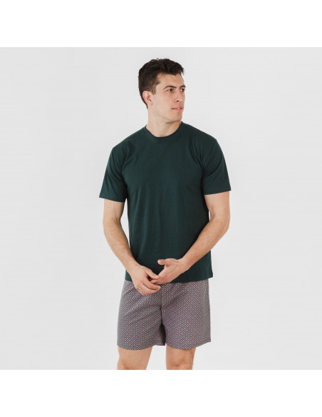 Pigiama corto cotone uomo Canes verde Pigiama corto cotone uomo Canes verde