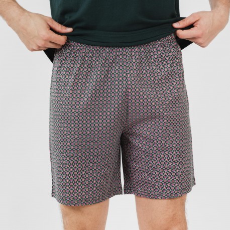 Pigiama corto cotone uomo Canes verde