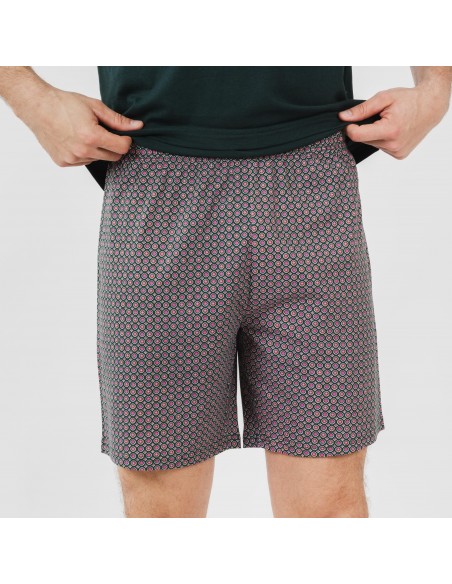 Pigiama corto cotone uomo Canes verde Pigiama corto cotone uomo Canes verde