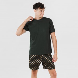 Pigiama corto cotone uomo Nino verde bottiglia 2