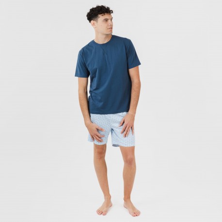 Pigiama corto cotone uomo Timon blu