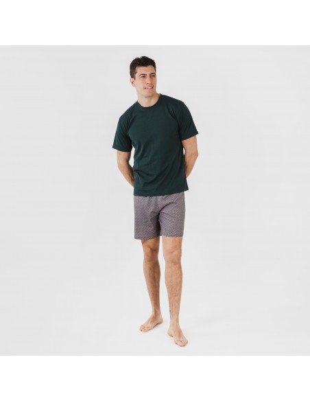 Pigiama corto cotone uomo Canes verde Pigiama corto cotone uomo Canes verde