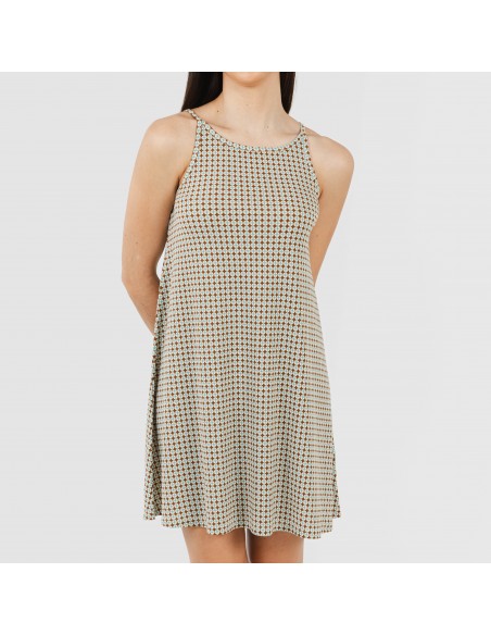 Vestito corto con spalline crêpe Tamila beige Vestito corto con spalline crêpe Tamila beige