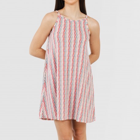 Vestito corto con spalline crêpe Villa rosa