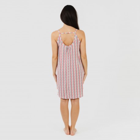 Vestito corto con spalline crêpe Villa rosa