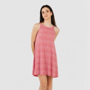 Vestito corto con spalline crêpe Neville rosa fragola