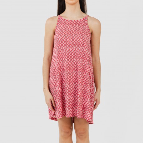 Vestito corto con spalline crêpe Neville rosa fragola