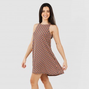 Vestito corto con spalline crêpe Olmeca