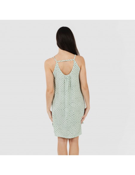 Vestito corto con spalline crêpe Columbus verde tiffany Vestito corto con spalline crêpe Columbus verde tiffany