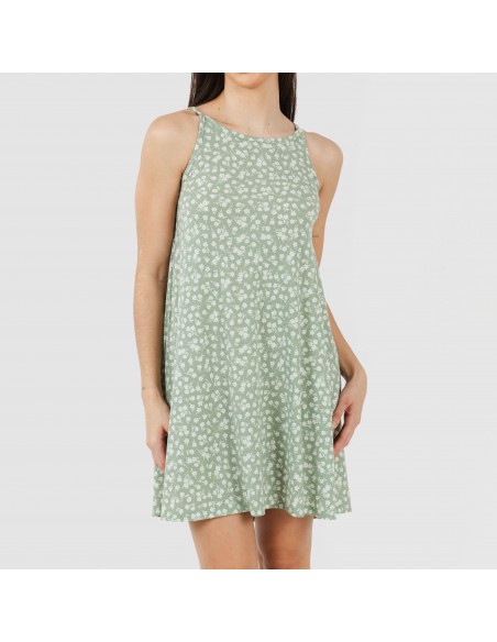 Vestito corto con spalline crêpe Oniris verde militare Vestito corto con spalline crêpe Oniris verde militare