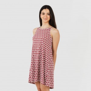 Vestito corto con spalline crêpe Alino melanzana 2