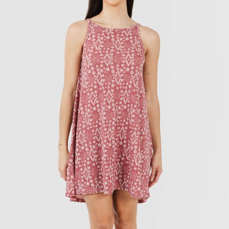 Vestito corto con spalline crêpe Piluca malva rosa