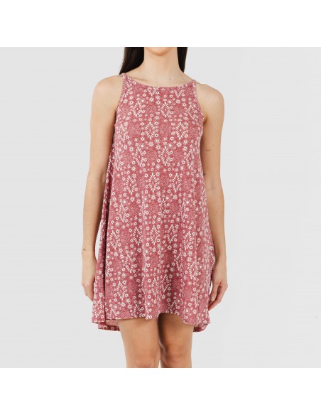 Vestito corto con spalline crêpe Piluca malva rosa