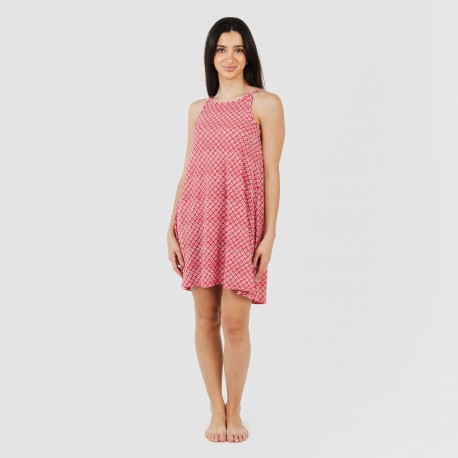 Vestito corto con spalline crêpe Neville rosa fragola