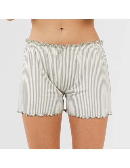 Pigiama corto mezza manica soft Raya Leia verde militare Pigiama corto mezza manica soft Raya Leia verde militare