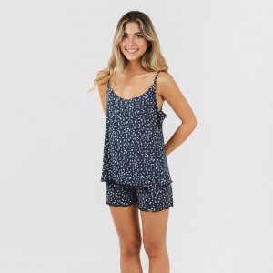 Pigiama con spalline soft Amalia blu navy 2