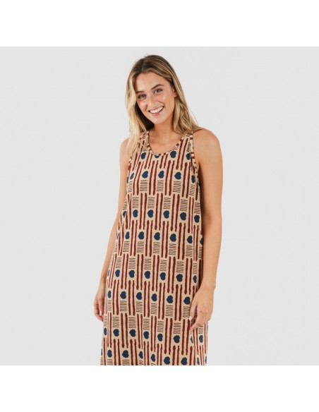 Vestito lungo con spalline crêpe Fresno Vestito lungo con spalline crêpe Fresno