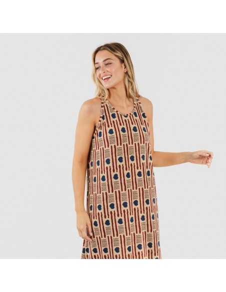 Vestito lungo con spalline crêpe Fresno Vestito lungo con spalline crêpe Fresno