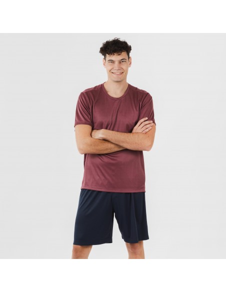 Set sportivo corto tecnico uomo bordeaux - blu navy