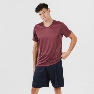 Set sportivo corto tecnico uomo bordeaux - blu navy 2