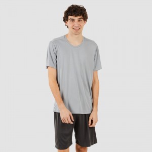 Set sportivo corto tecnico uomo grigio perla - antracite