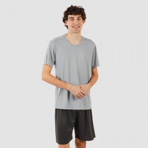 Set sportivo corto tecnico uomo grigio perla - antracite 2