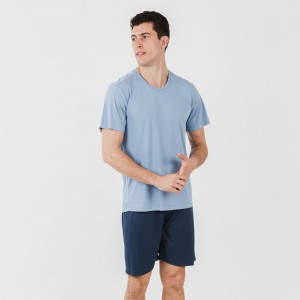 Set sportivo corto tecnico uomo blu indaco - navy 2
