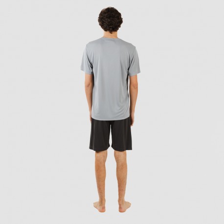 Set sportivo corto tecnico uomo grigio perla - antracite