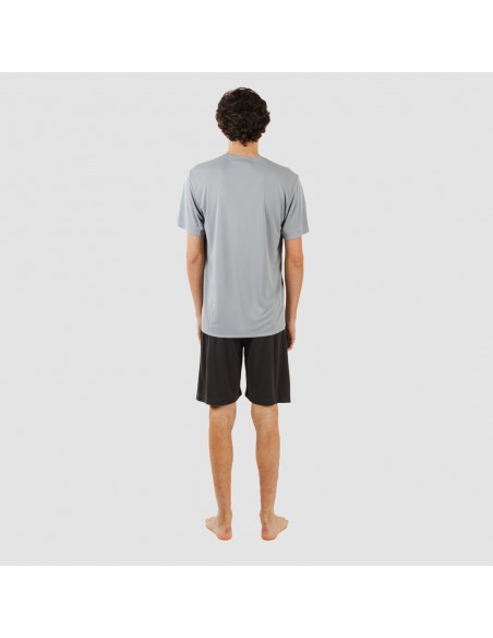 Set sportivo corto tecnico uomo grigio perla - antracite