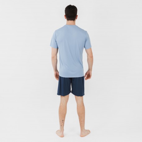 Set sportivo corto tecnico uomo blu indaco - navy