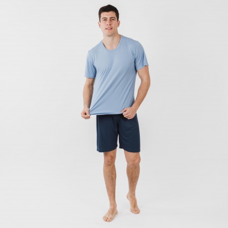 Set sportivo corto tecnico uomo blu indaco - navy