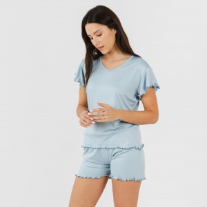 Pigiama corto mezza manica soft tinta unita 2