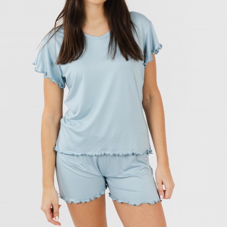 Pigiama corto mezza manica soft tinta unita