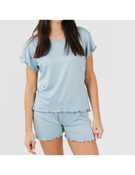 Pigiama corto mezza manica soft tinta unita Pigiama corto mezza manica soft tinta unita