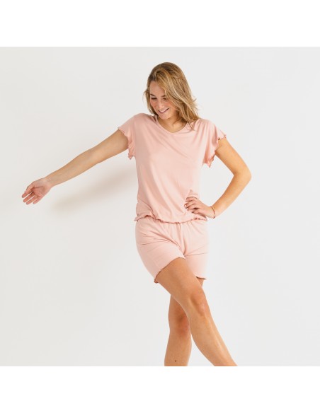 Pigiama corto mezza manica soft tinta unita Pigiama corto mezza manica soft tinta unita