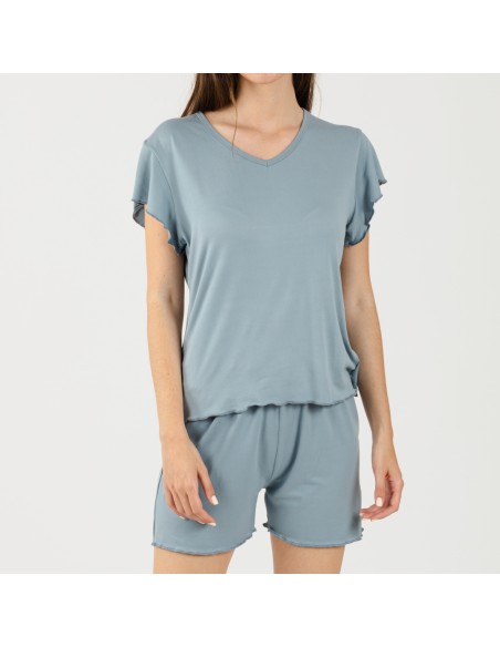 Pigiama corto mezza manica soft tinta unita Pigiama corto mezza manica soft tinta unita