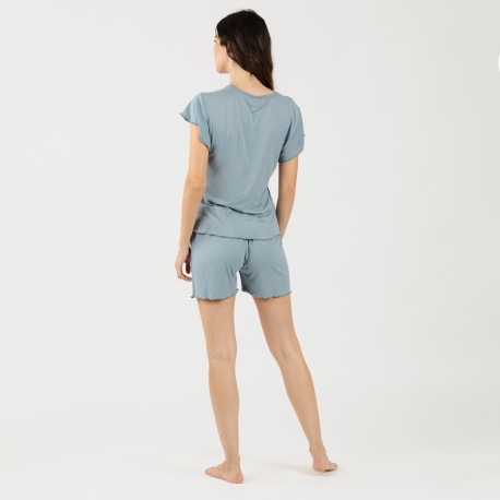 Pigiama corto mezza manica soft tinta unita