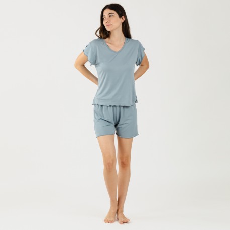 Pigiama corto mezza manica soft tinta unita