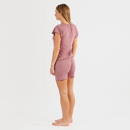 Pigiama corto mezza manica soft tinta unita