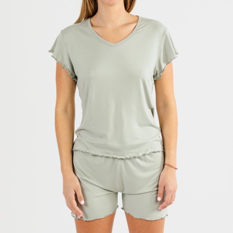 Pigiama corto mezza manica soft tinta unita