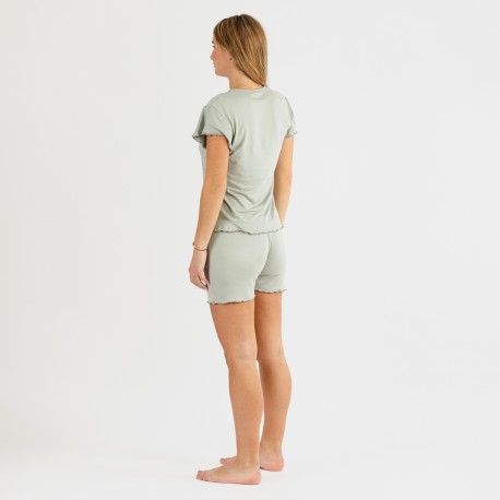 Pigiama corto mezza manica soft tinta unita