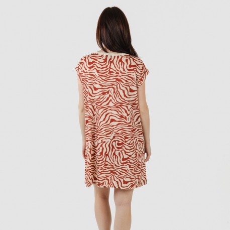 Vestito corto manica ampia soft Palmina rame